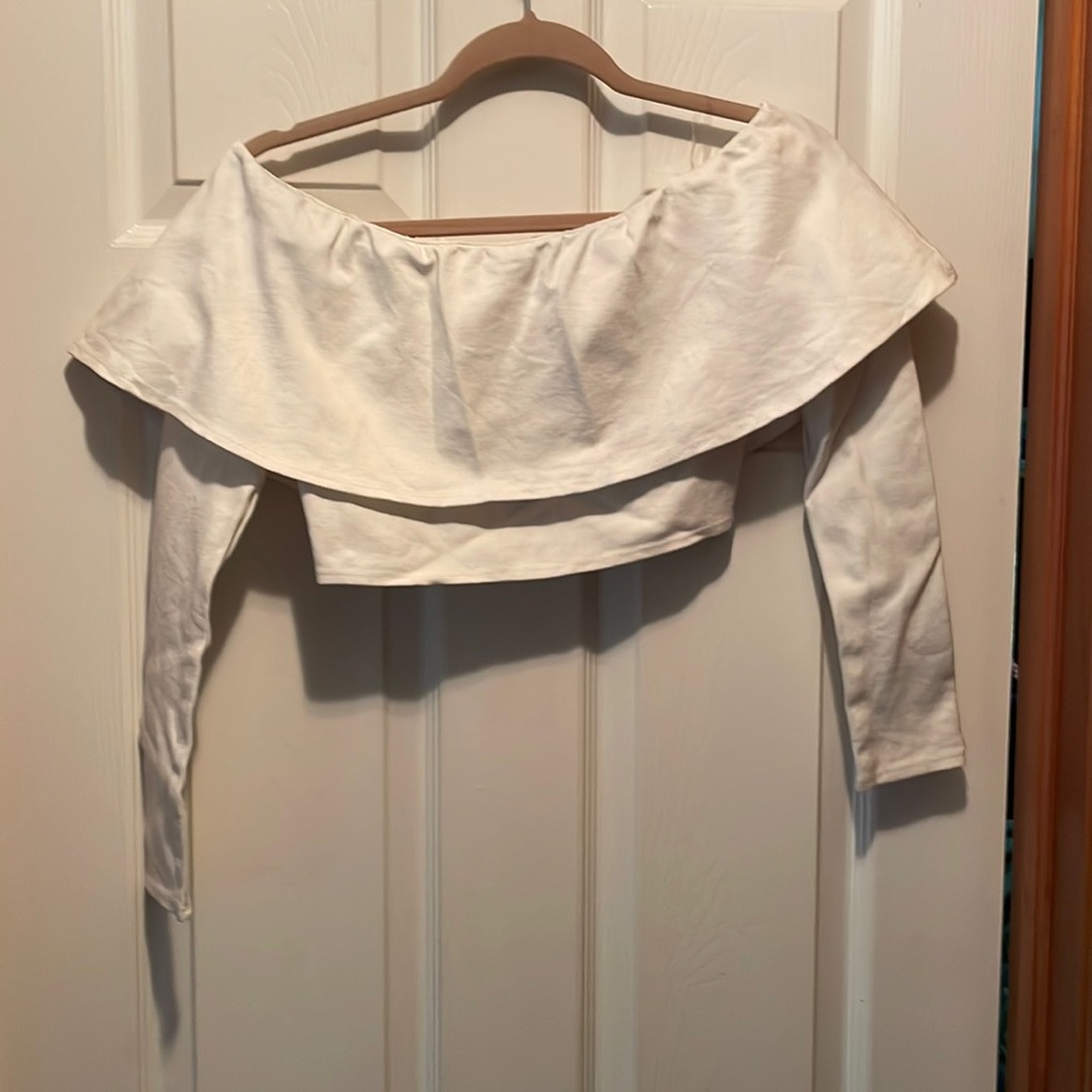 Charlotte Russe dressy crop top, only worn once , women’s size med